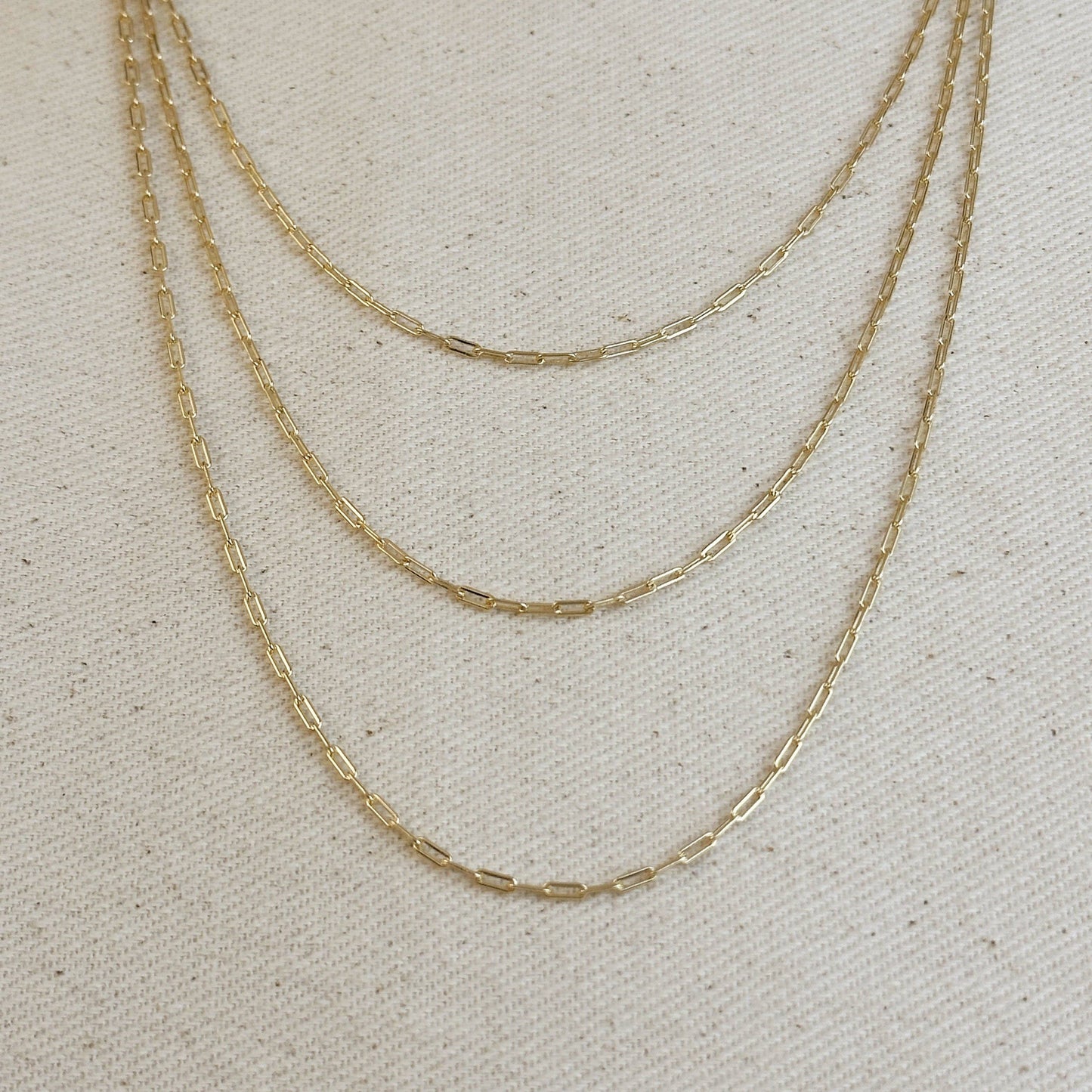 18k Gold Filled Mini Paperclip Chain