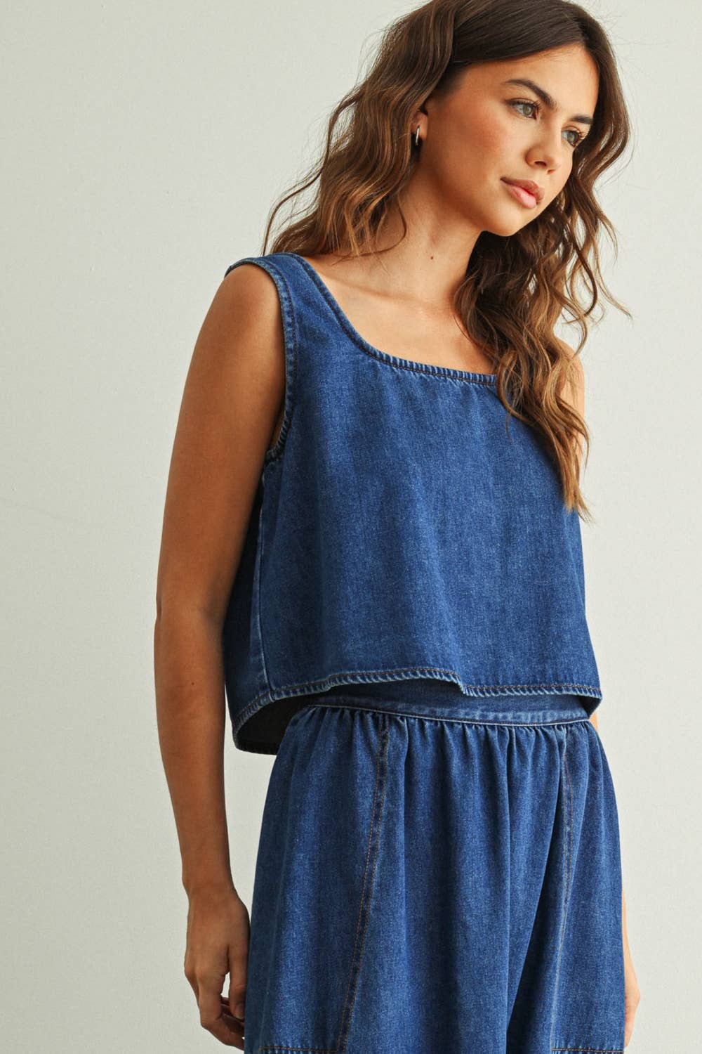 Denim Sleeveless Top