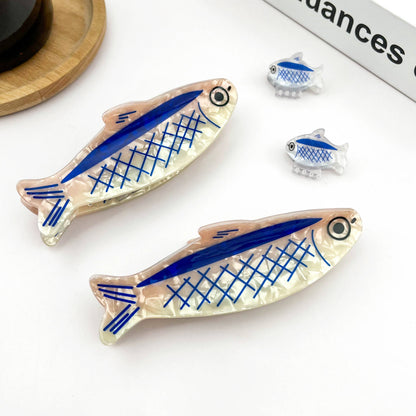 Sardine Claw Clip - Blue