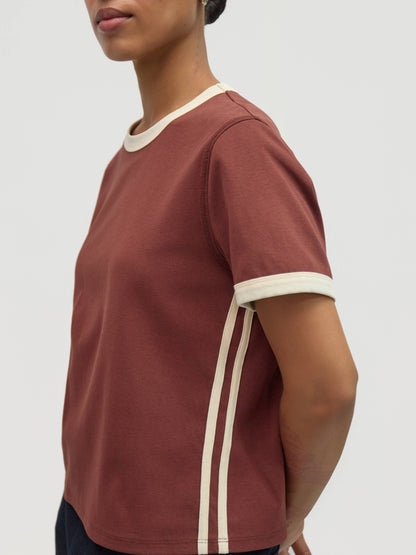 The Retro Sporty Top - Chocolate Cream