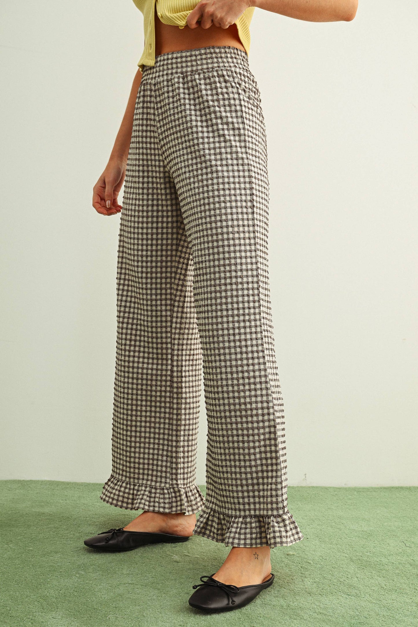 Gingham Girlie Crinkle Pants