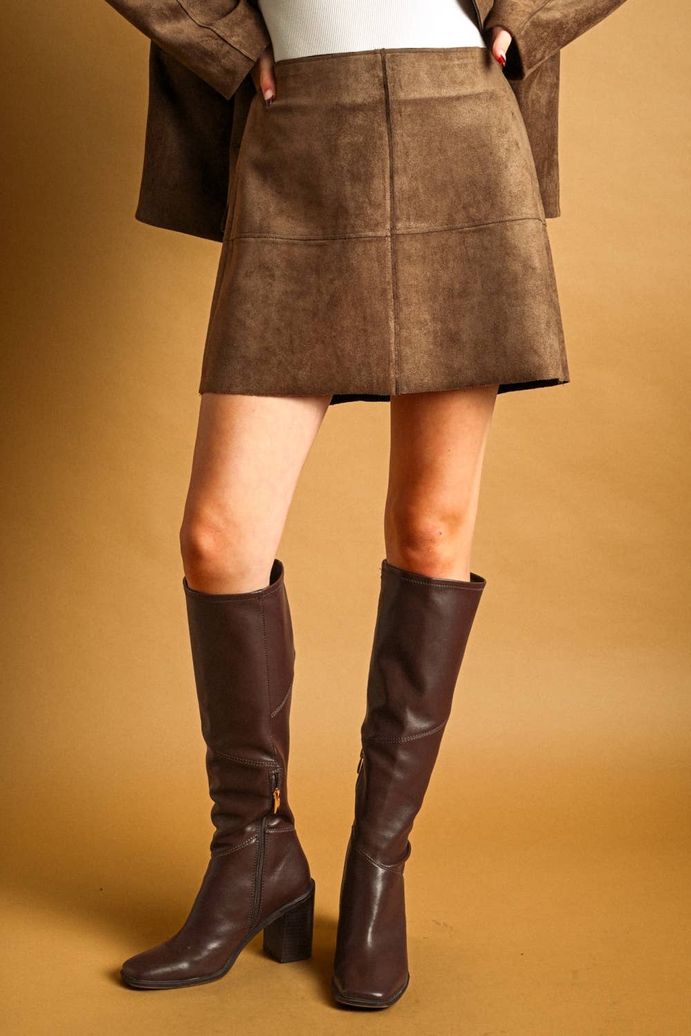Suede Mini Skirt