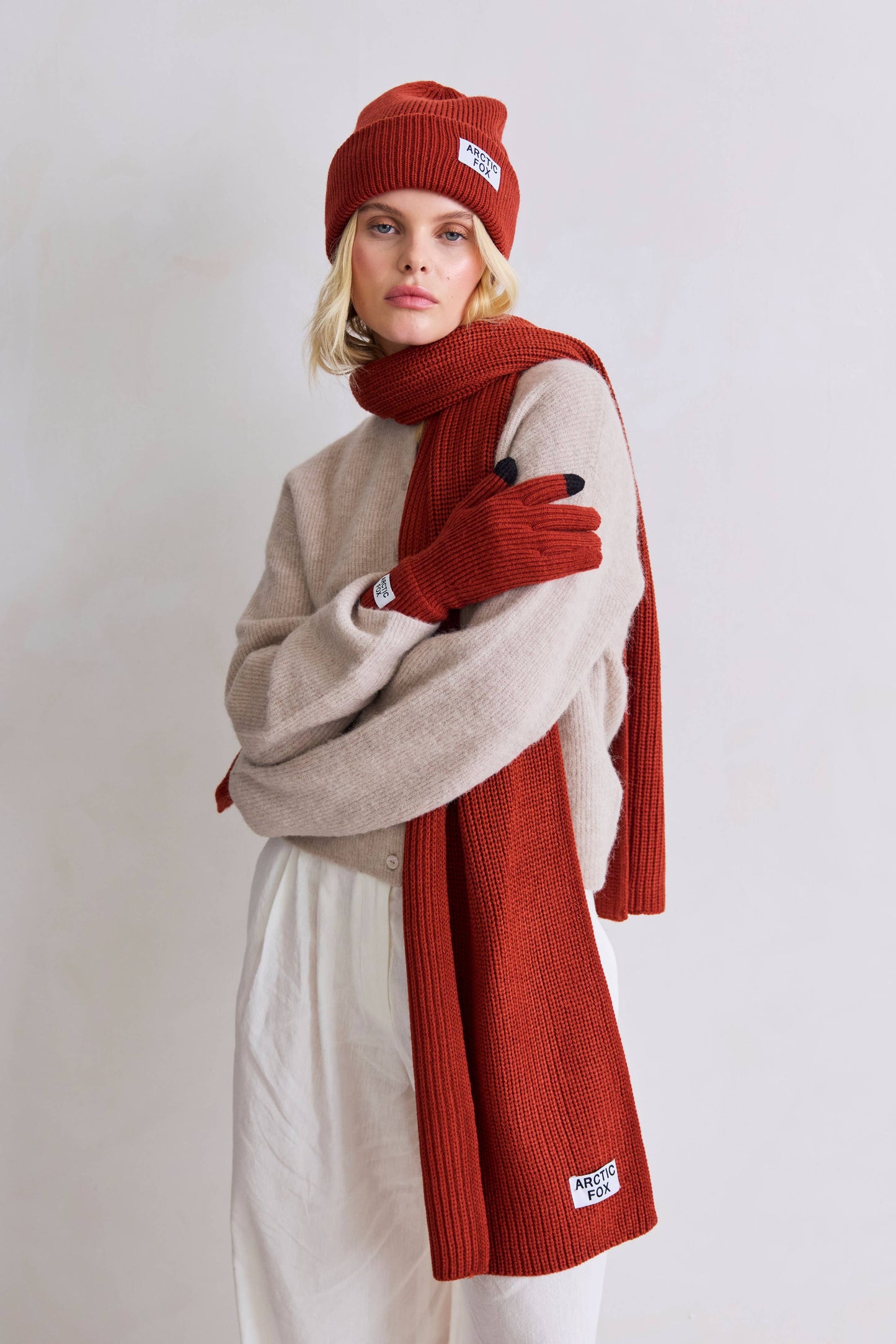 Recycled Bottle Gloves - Deep Terracotta