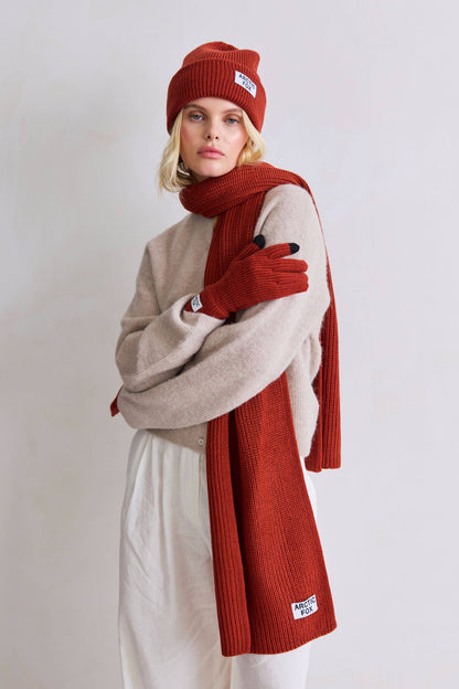 Recycled Bottle Gloves - Deep Terracotta