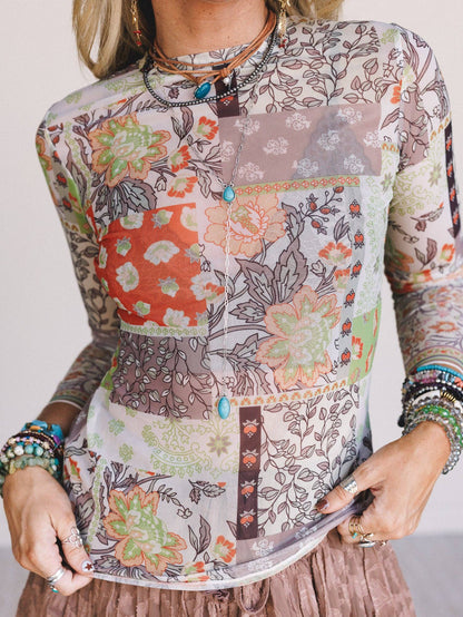 Perfect Match Layering Top - Patchwork Multi