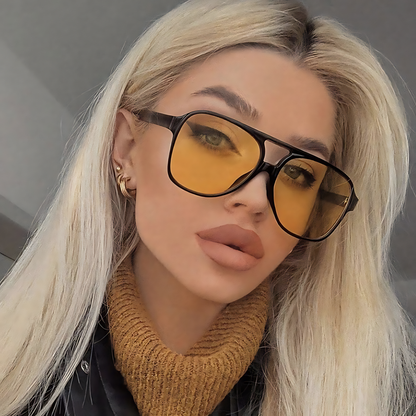 Double Bridge Aviator Sunglasses