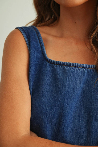 Denim Sleeveless Top