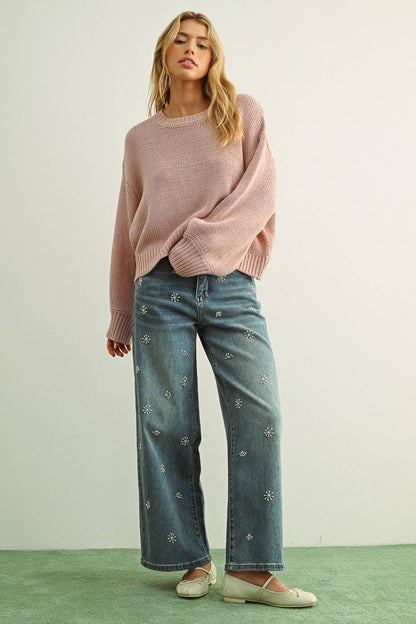 Ballon Sleeve Sweater Top