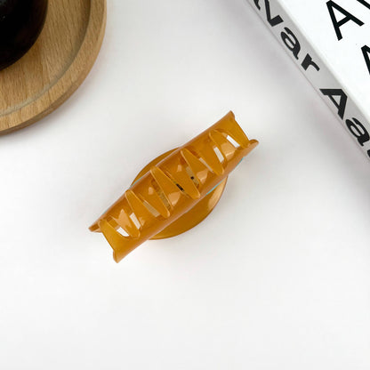 Peach Flower Claw Clip