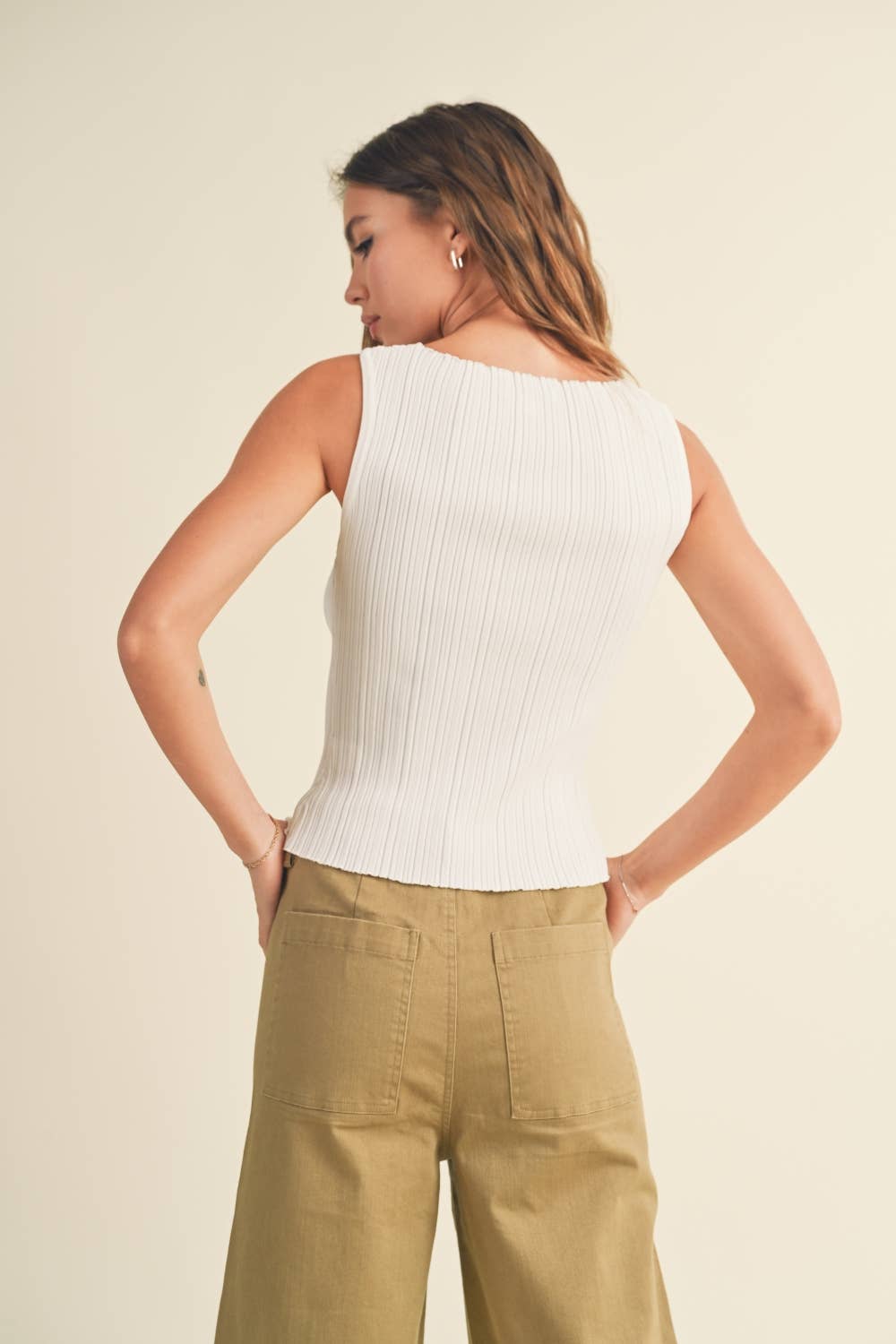 Vikki Viscose Ribbed Tank