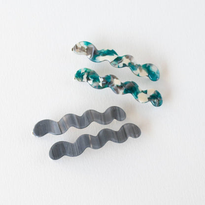 Eco Cloud Wave Slide Hair Pin Set