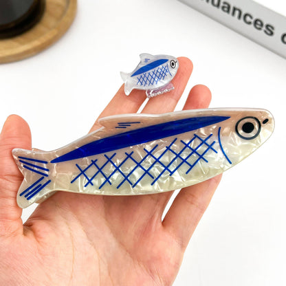 Sardine Claw Clip - Blue