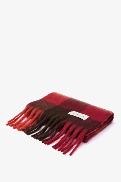 The Reykjavik Scarf - Burgundy Check