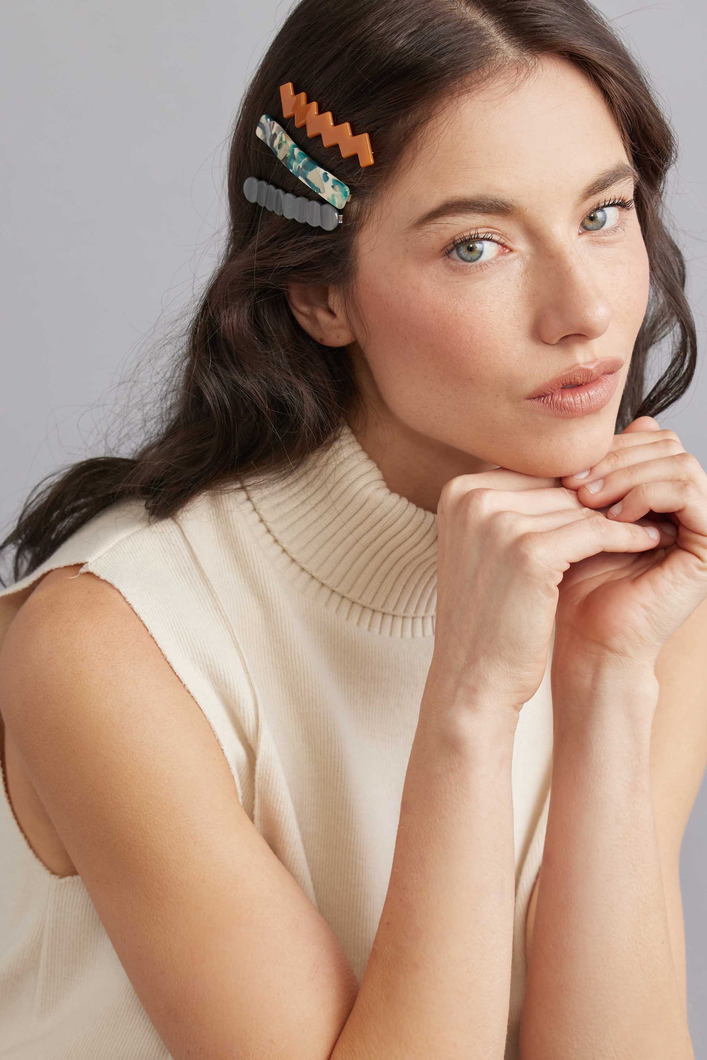 Eco Alice Hair Slides Set in Tile