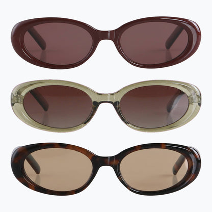 Scarlet - Vintage Polarized Oval Sunglasses