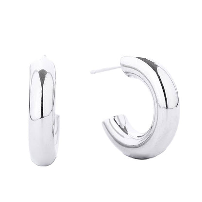 Small 14K Gold Dipped Post Hoop Earrings