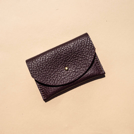Plum Leather Cardholder