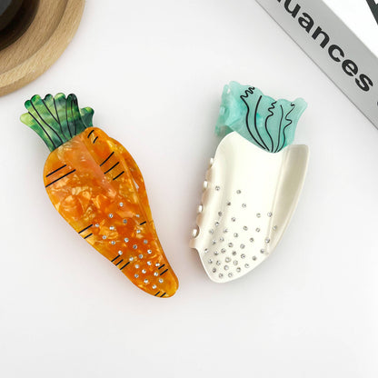 Acetate Carrot Claw Clip