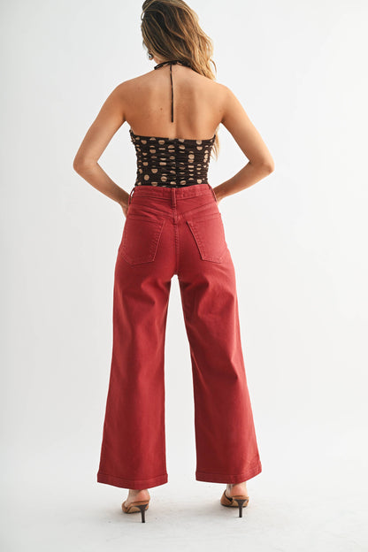Patch Pocket Wide Leg