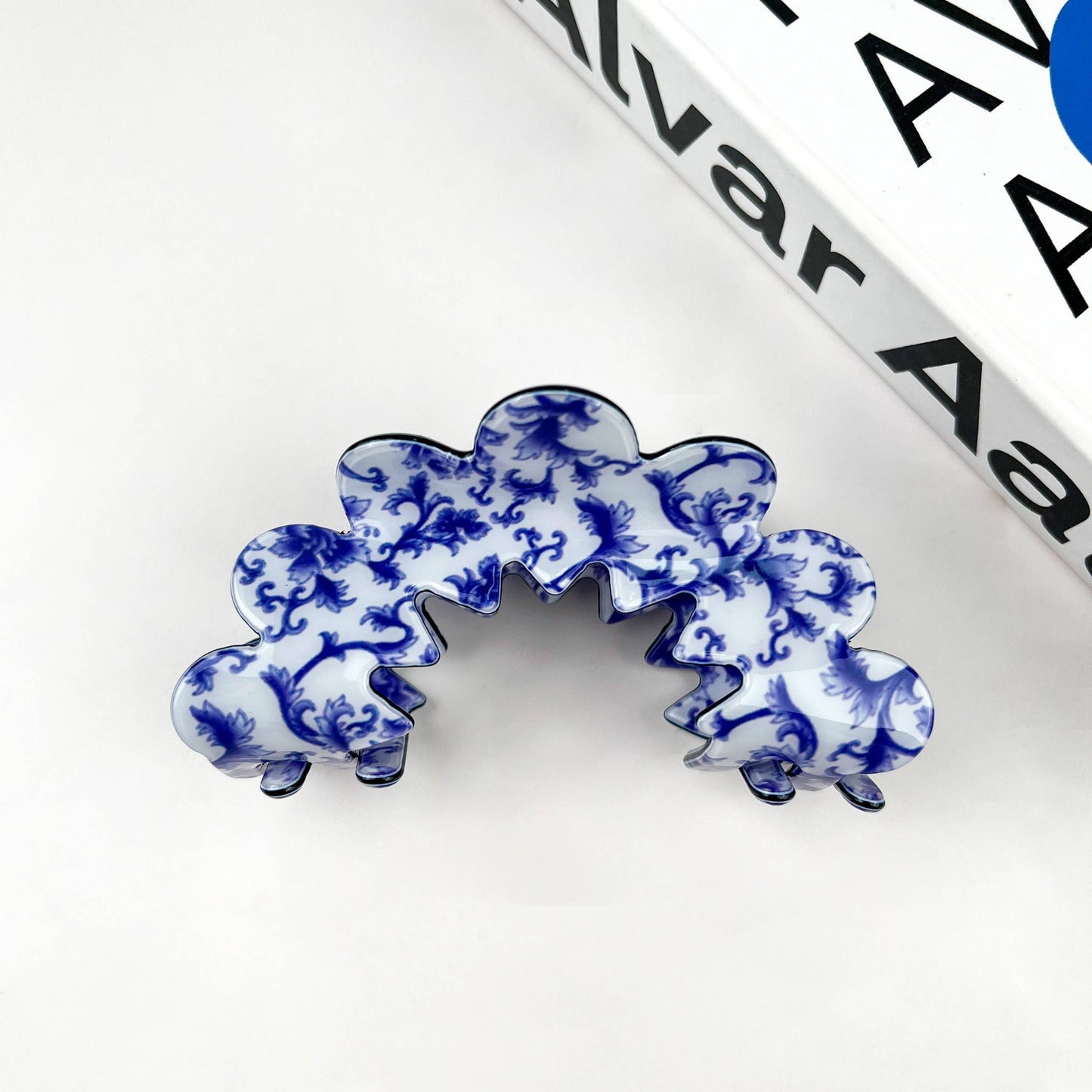 Elegant Blue Wave Hair Clip