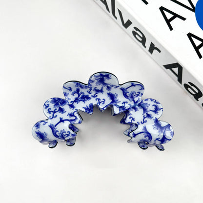 Elegant Blue Wave Hair Clip