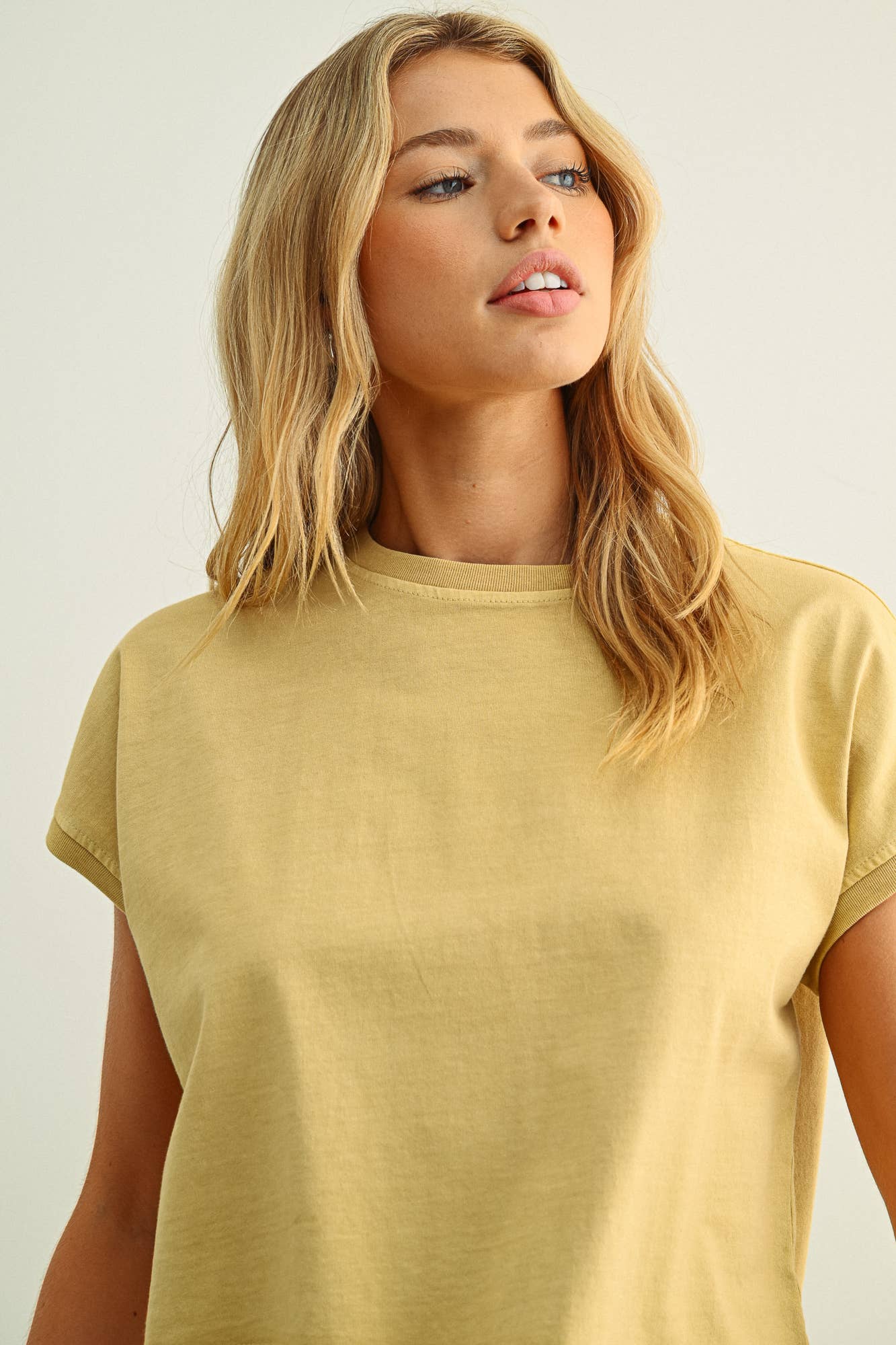 Washed Short Sleeve Top