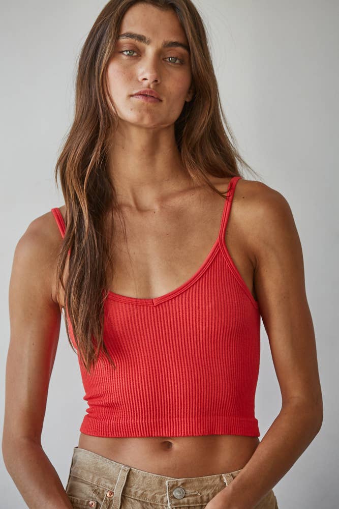 Knit Ribbed Seamless Brami