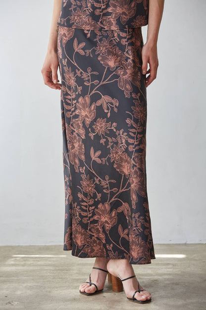 Floral Print Maxi Skirt