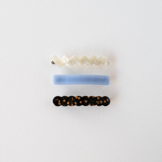 Eco Alice Hair Slides Set in Pearl