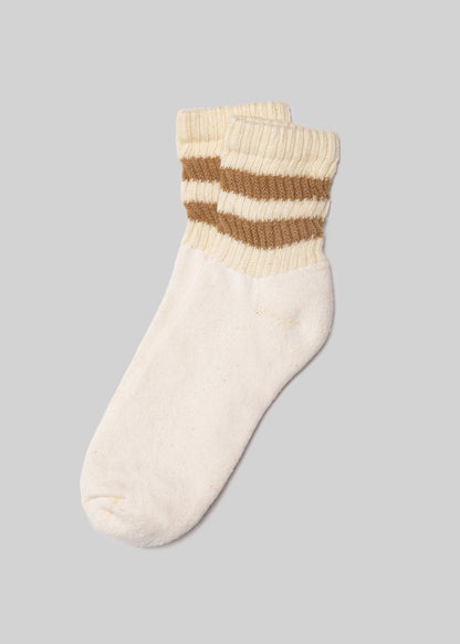 The Mono Stripe Quarter Crew - Acorn
