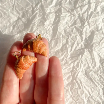 The Croissant Charm Layered 18k Gold Necklace