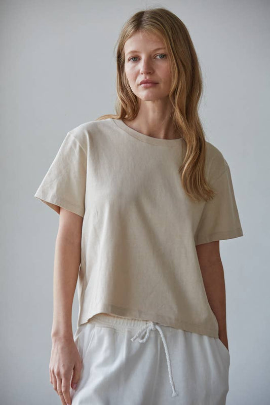 Crew Neck Short Sleeve Top