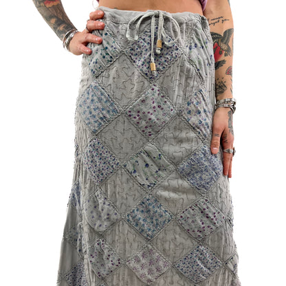 90s Lavender Patchwork Skirt