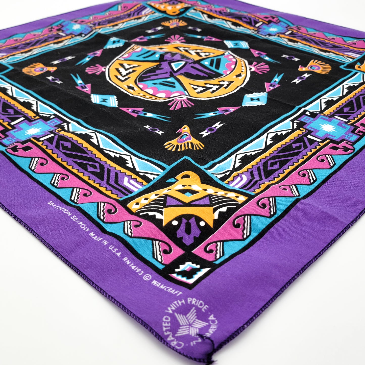 90s Purple Indigenous Inspired Bandana