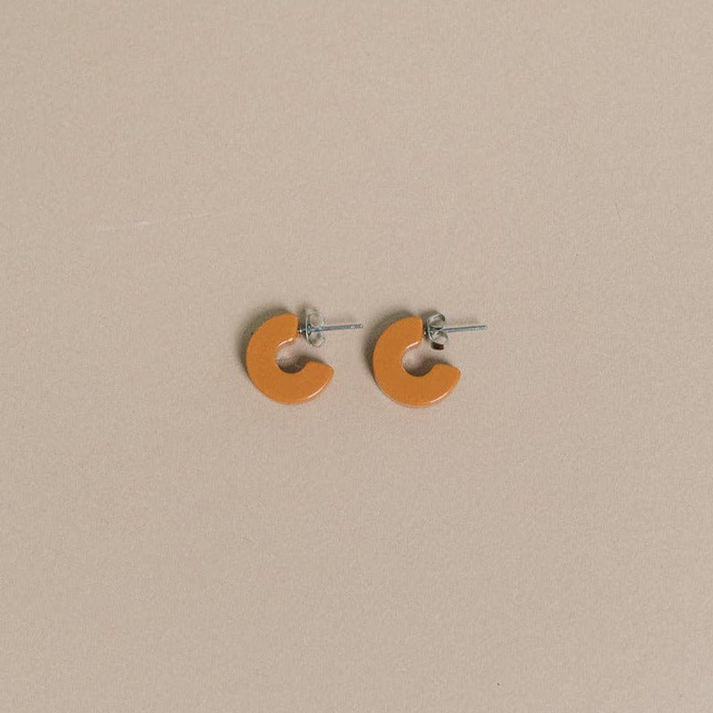 Orange Mali Mini Hoop Earrings