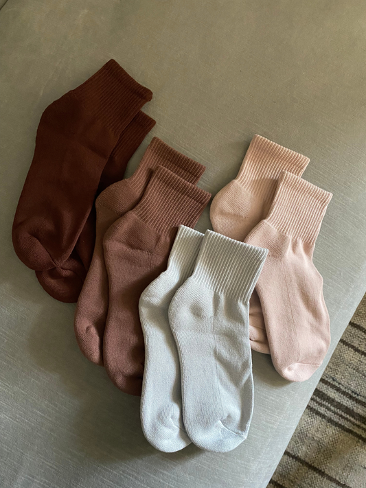 Cotton Blend Ankle Socks, Assorted