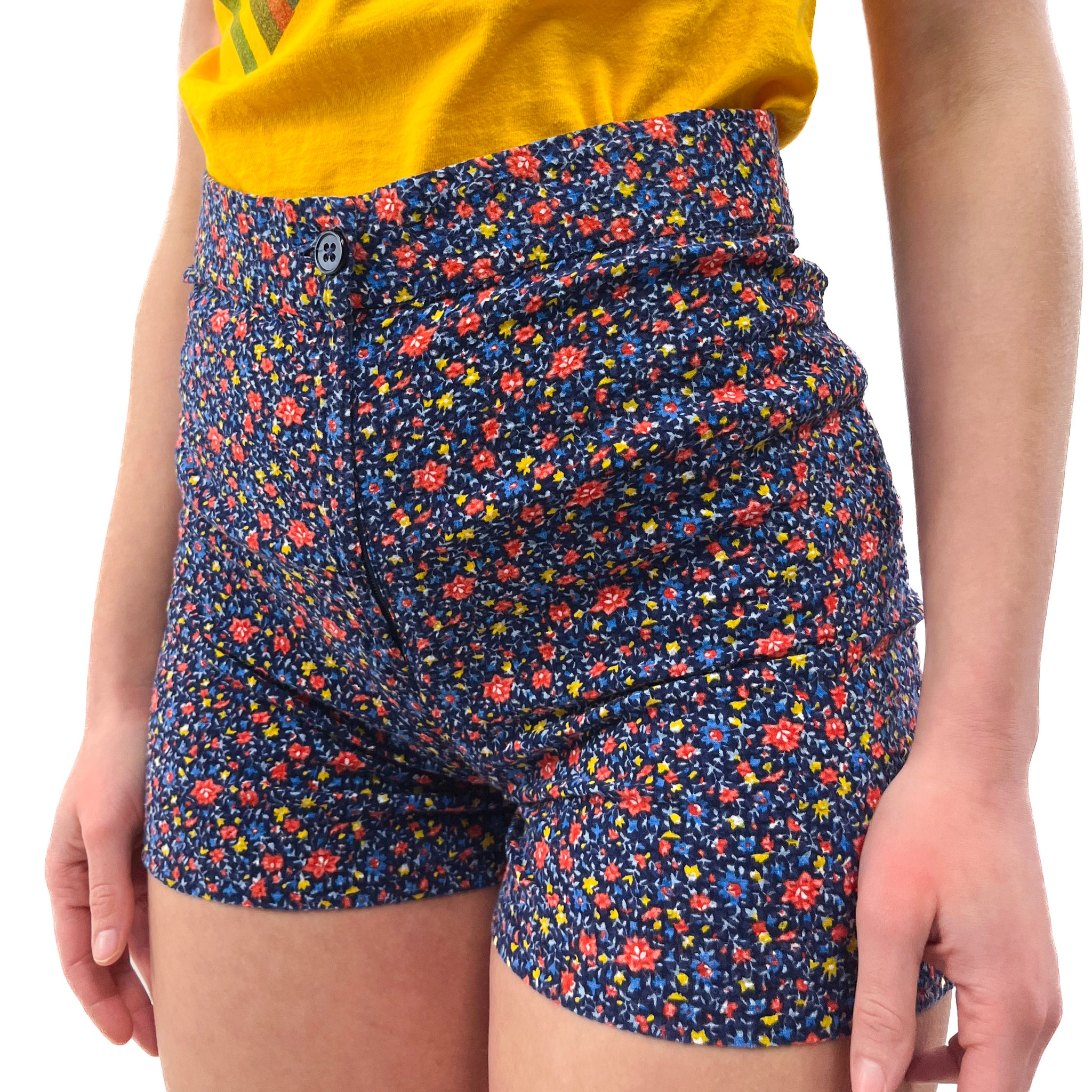 70s Handmade Flower Booty Shorts