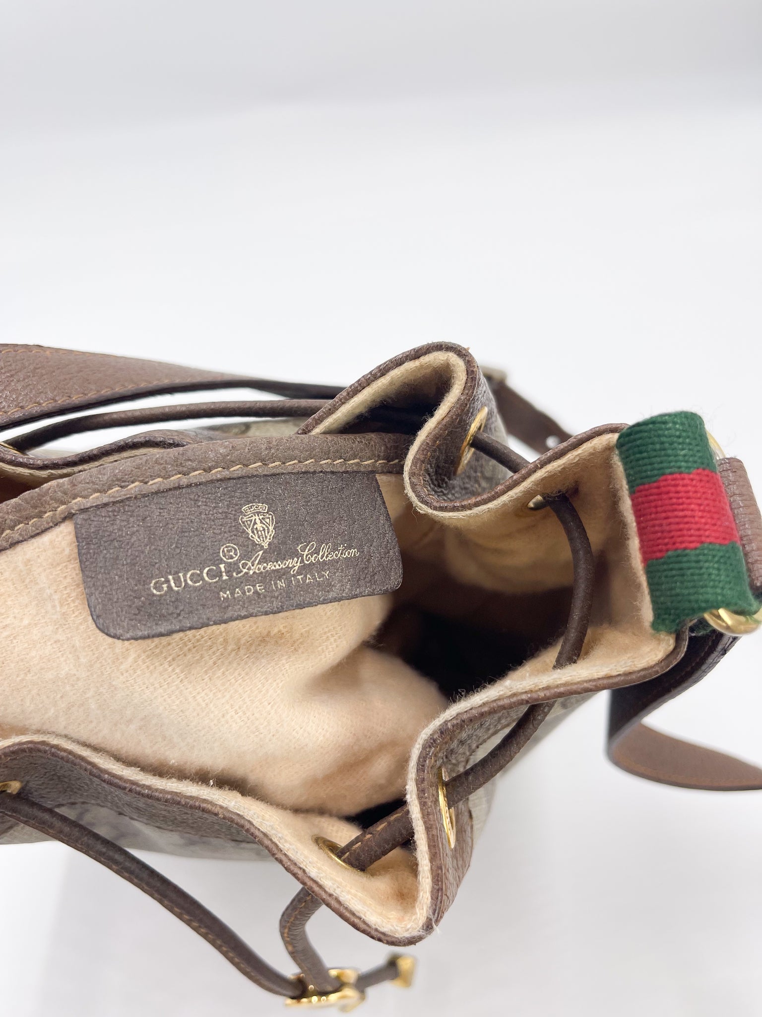 80s Gucci GG Supreme Bucket Bag