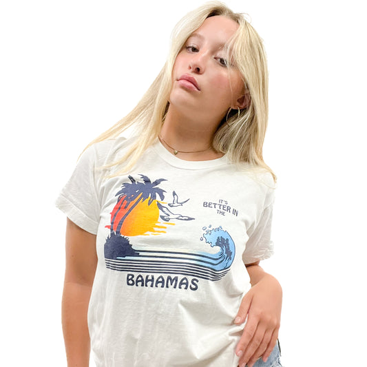 90s White Bahamas Tee