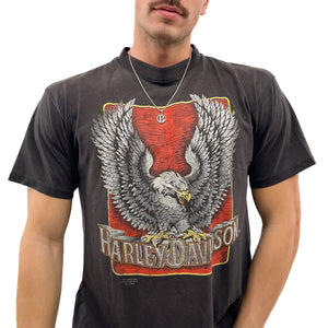 90s Harley Davidson -  Hollywood California - 3D Emblem Tee