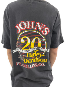 90s Harley Davidson Eagle Flame Tee - Fort Collins Co