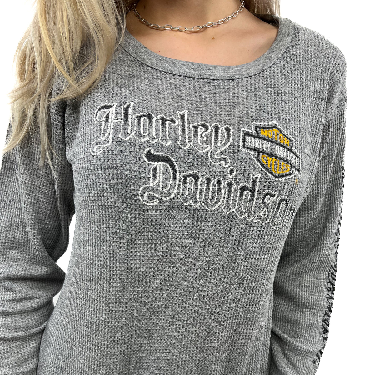 80s Harley Davidson Waffle Knit Long Sleeve – Redeux Vintage