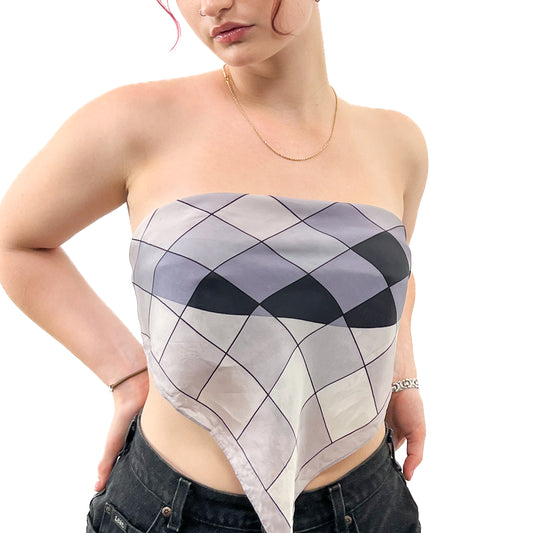 80s Silk Geometric Scarf