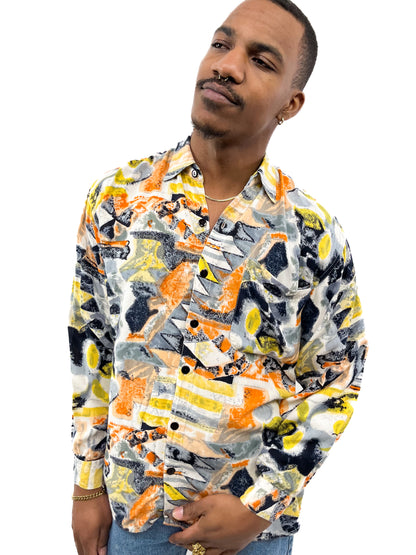 90s Abstract Buttonup