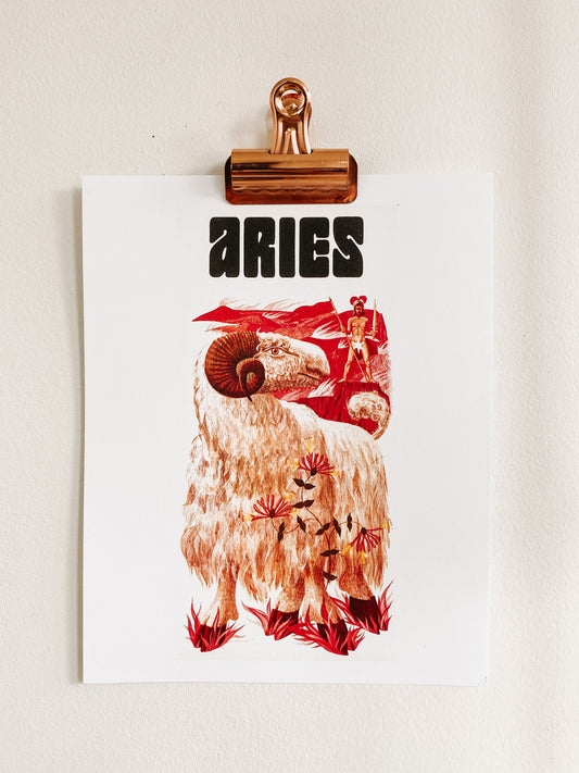 Aries Zodiac Print