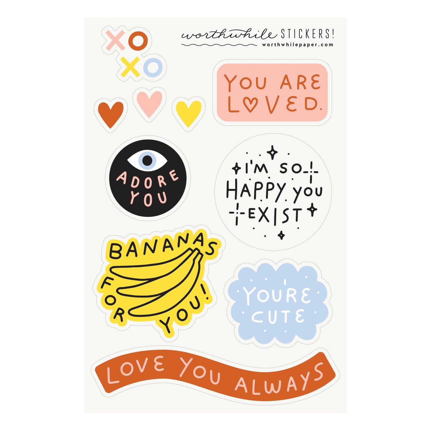 You Are Loved Sticker Sheet (set of 2)